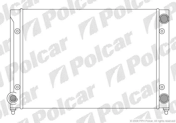 Радіатор VW Passat 1.6D-2.0 04.88-10.93(без кондиціонера) POLCAR 954608A1 (фото 1)