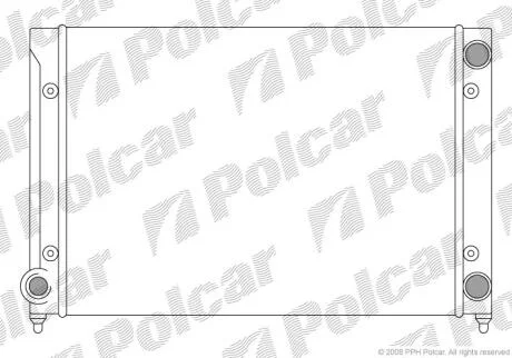 Радіатор VW Passat 1.6D-2.0 04.88-10.93(без кондиціонера) POLCAR 954608A1