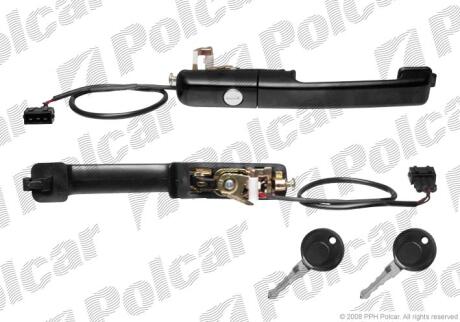 Ручка дверей передн. права VW Passat 88-97 (з централ. з личинкою) POLCAR 9546Z-46
