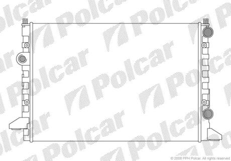 Радіатор двигуна VW Passat, Passat Variant 1,6/1,8/2,0/1,9Tdi 02.88- POLCAR 954708A4