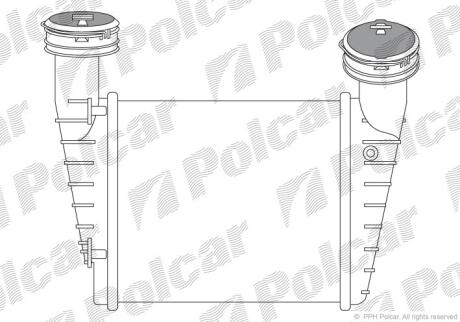Радіатор інтеркулера VAG Superb/Passat 1.9Tdi/2.0Tdi 2001- POLCAR 9548J8-5