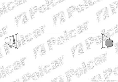 Радіатор інтеркулера Ford Galaxy/Seat Alhambra/VW Sharan 1.8T 20V/1.9Tdi 95- POLCAR 9550J82