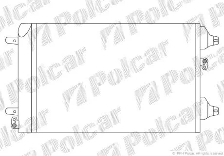 Радіатор кондиіонера Ford Galaxy 1.9 Tdi 00-06/VW Sharan 2.8 V6 00-10 POLCAR 9550K8C1S