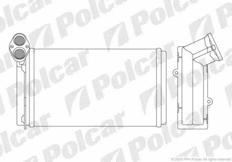Радiатор пічки VW Sharan/Ford Galaxy/Seat Alhambra 1.8-2.8 03.95-03.10 POLCAR 9550N83