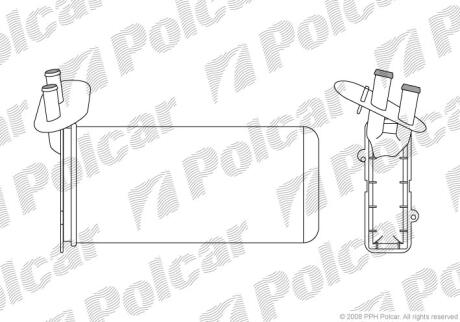 Радiатор пiчки VW T4 1.8-2.8/D 90- POLCAR 9566N8-2