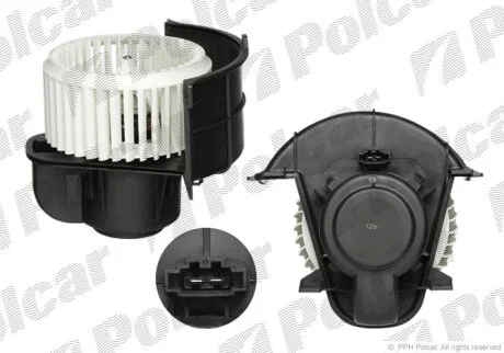 Вентилятор салону Audi Q7 Porsche Cayenne VW Amarok, Touareg 2.0D-6.0D 09.02-10.16 POLCAR 9580NU1