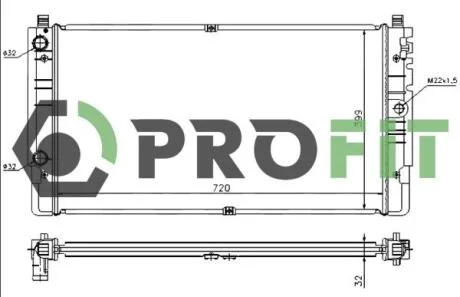 Радіатор охолоджування PROFIT 17400010