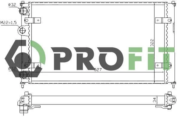 Радіатор охолоджування PROFIT 17400016 (фото 1)