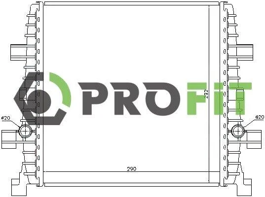 Радіатор охолоджування PROFIT 17400025 (фото 1)