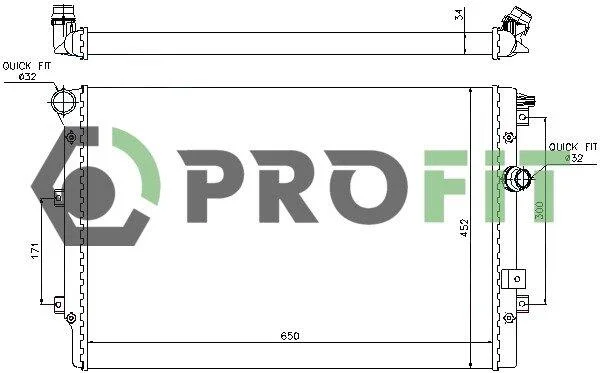 Радіатор охолоджування PROFIT 17400036 (фото 1)
