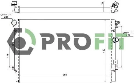 Радіатор охолоджування PROFIT 17400036