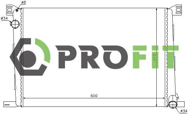 Радіатор охолоджування PROFIT 17400074 (фото 1)