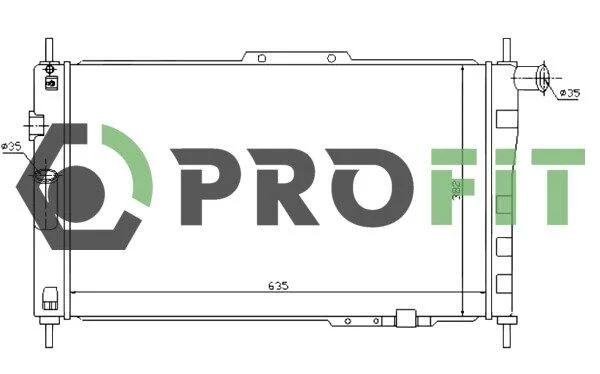 Радіатор охолоджування PROFIT 17400100 (фото 1)
