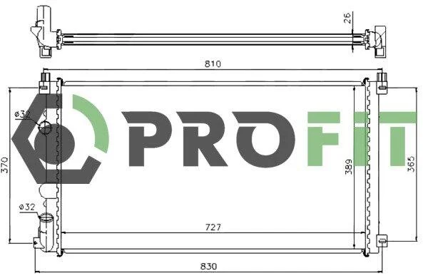 Радіатор охолоджування PROFIT 17400172 (фото 1)