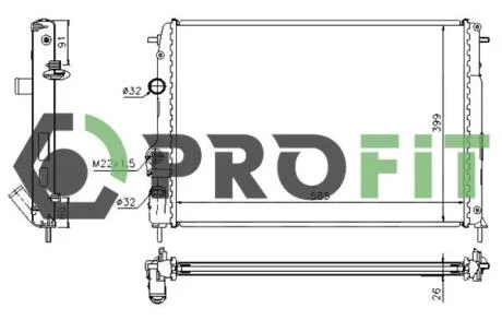 Радіатор охолоджування PROFIT 17400176