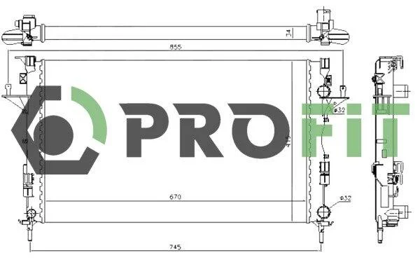 Радіатор охолоджування PROFIT 17400181 (фото 1)