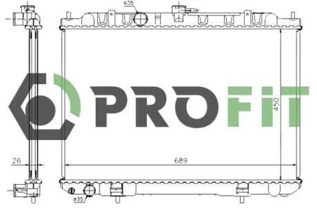 Радіатор охолоджування PROFIT 17400251