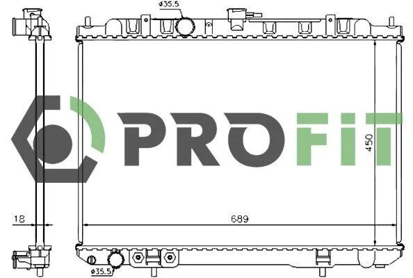 Радіатор охолоджування PROFIT 17400252 (фото 1)
