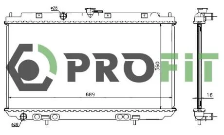 Радіатор охолоджування PROFIT 17400258