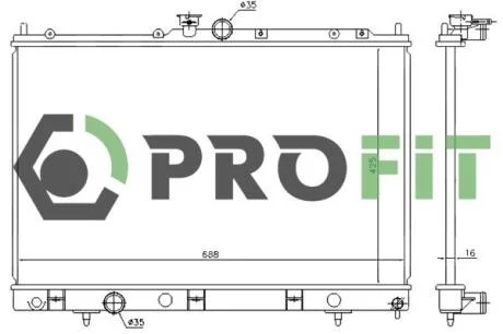 Радіатор охолоджування PROFIT 17400280