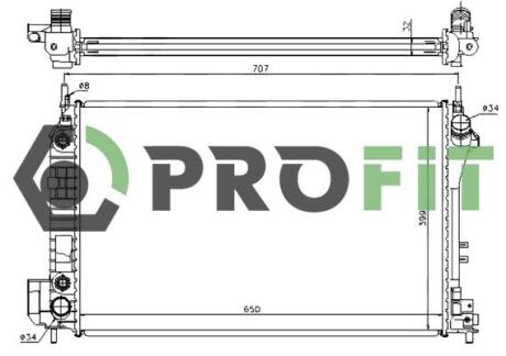 Радіатор охолоджування PROFIT 1740-0385