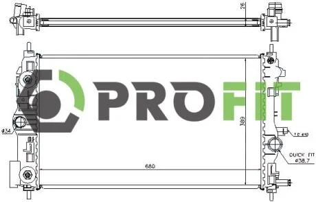 Радіатор охолоджування PROFIT 17400388