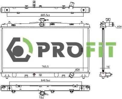 Радіатор охолоджування PROFIT 17400412