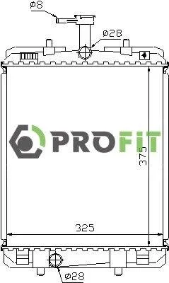 Радіатор, система охолодження двигуна PROFIT 17400426 (фото 1)