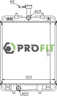 Радіатор, система охолодження двигуна PROFIT 17400426