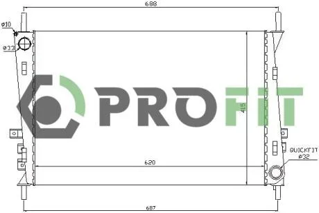 Радіатор охолоджування PROFIT 17400610