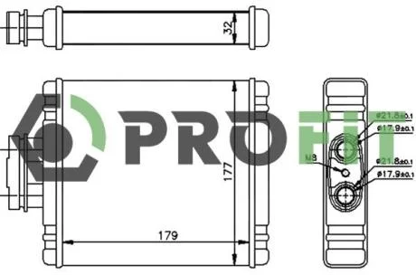 Радіатор пічки PROFIT 17600003