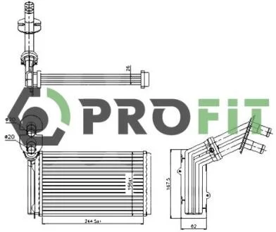 Радіатор пічки PROFIT 17600007