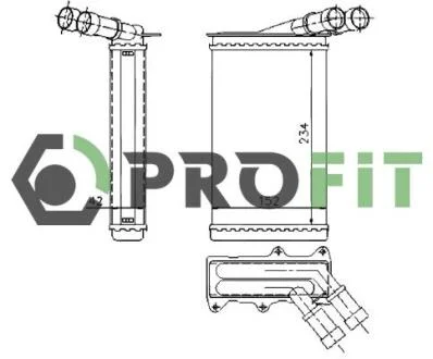 Радіатор пічки PROFIT 17600080