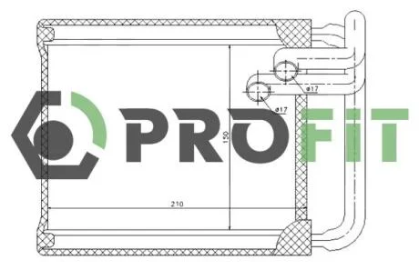 Радіатор пічки PROFIT 17600140