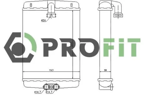 Радіатор пічки PROFIT 17600300
