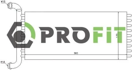 Радіатор пічки PROFIT 17600306