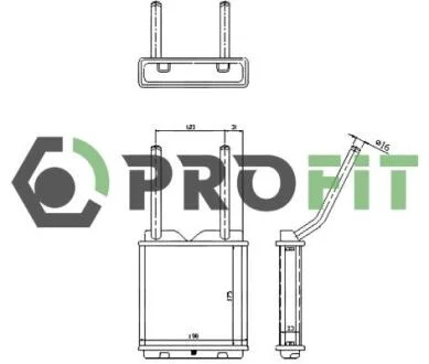 Радіатор пічки PROFIT 17600373