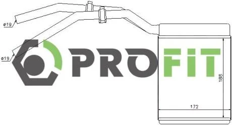 Радіатор пічки PROFIT 17600434