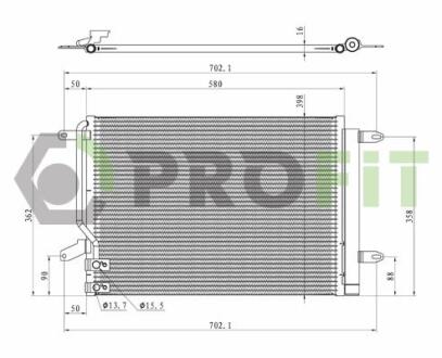 Конденсатор, система кондиціонування повітря PROFIT 1770-0022