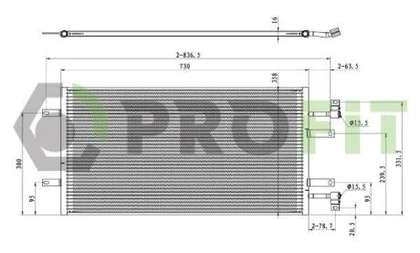 Конденсер кондиціонера PROFIT 17700384