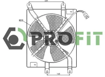 Вентилятор радіатора PROFIT 18500030