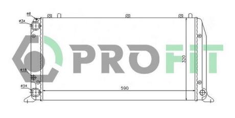 Радіатор охолоджування PROFIT PR 0016A2