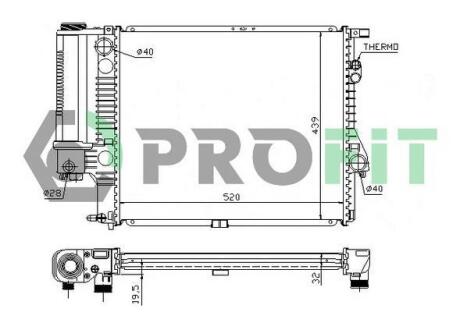 Радіатор охолоджування PROFIT PR 0070A1 (фото 1)