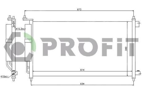 Конденсер кондиціонера PROFIT PR 1622C1