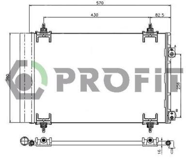Конденсер кондиціонера PROFIT PR 1913C1