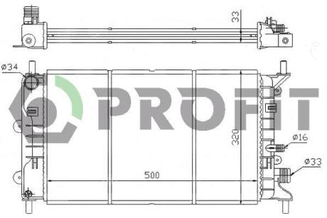 Радіатор охолоджування PROFIT PR 2530A3