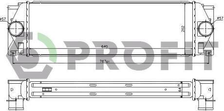 Радіатор наддуву PROFIT PR 3646T3
