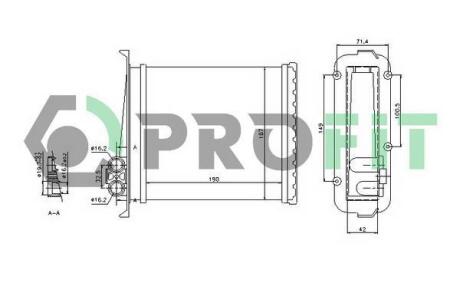 Радіатор пічки PROFIT PR 4525A1