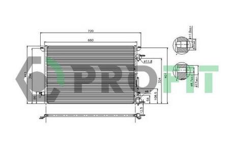 Конденсер кондиціонера PROFIT PR 5081C1