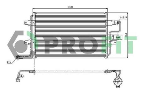 Конденсер кондиціонера PROFIT PR 9545C1